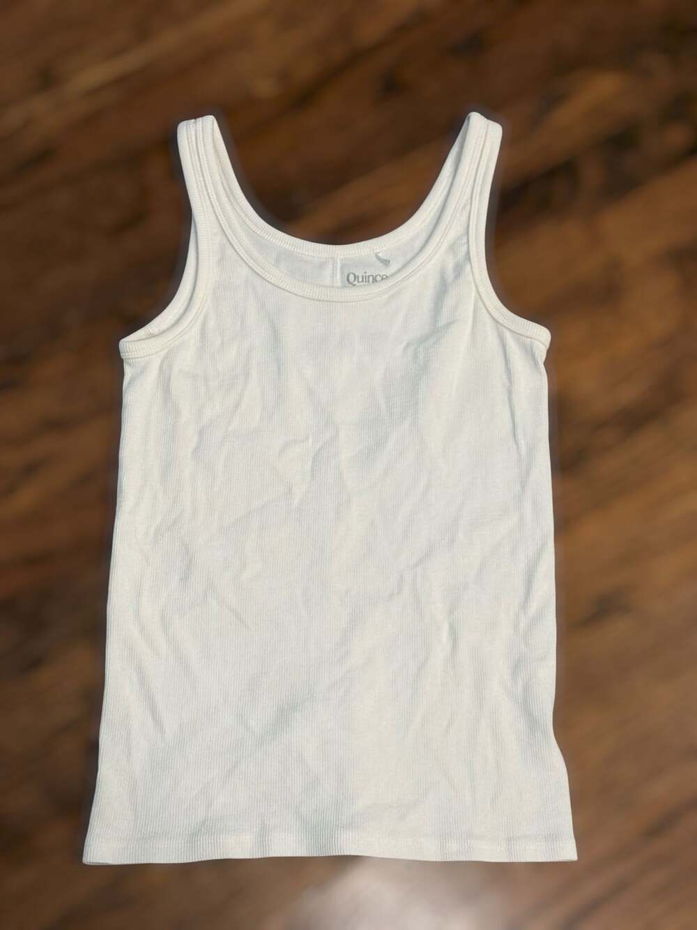 Quince Ribbed Organic Cotton Tank Top White Size S